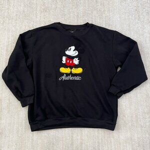 Disney Mickey Mouse Crew Neck Black Sweatshirt XL